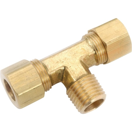 Anderson Metals 3/8 In. C x 1/ In. MPT Compression Brass Tee 750072-0604